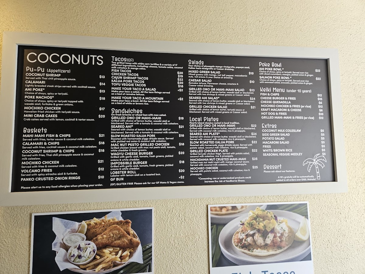 Coconuts Fish Cafe - Kamaole Location Menu - Image 2